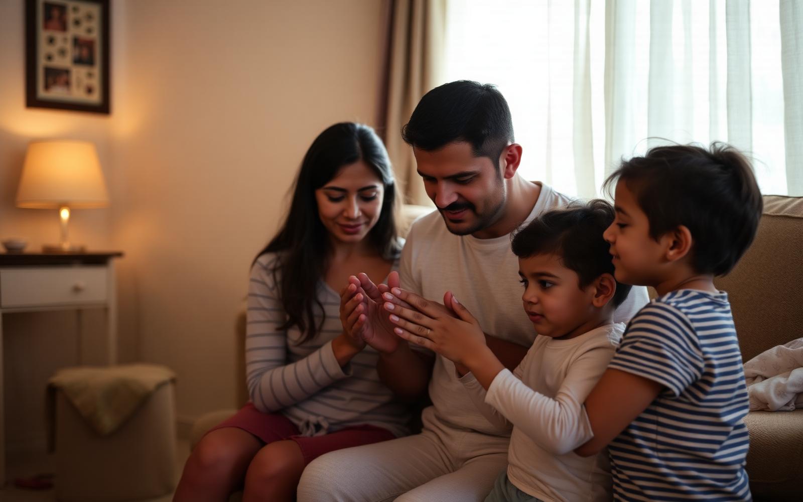 Familia en oración